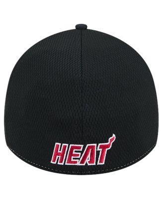 Men's Heather Gray/Black Miami Heat Two-Tone 39THIRTY Flex Hat