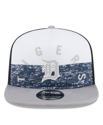 Men's White/Gray Detroit Tigers Team Foam Front A-Frame Trucker 9FIFTY Snapback Hat