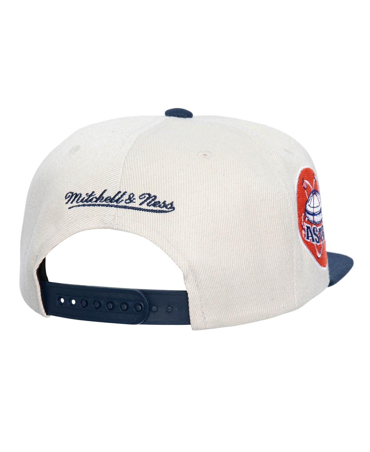 Mitchell & Ness Men's Cream Houston Astros Cooperstown Collection Speed Zone Snapback Hat In Cream