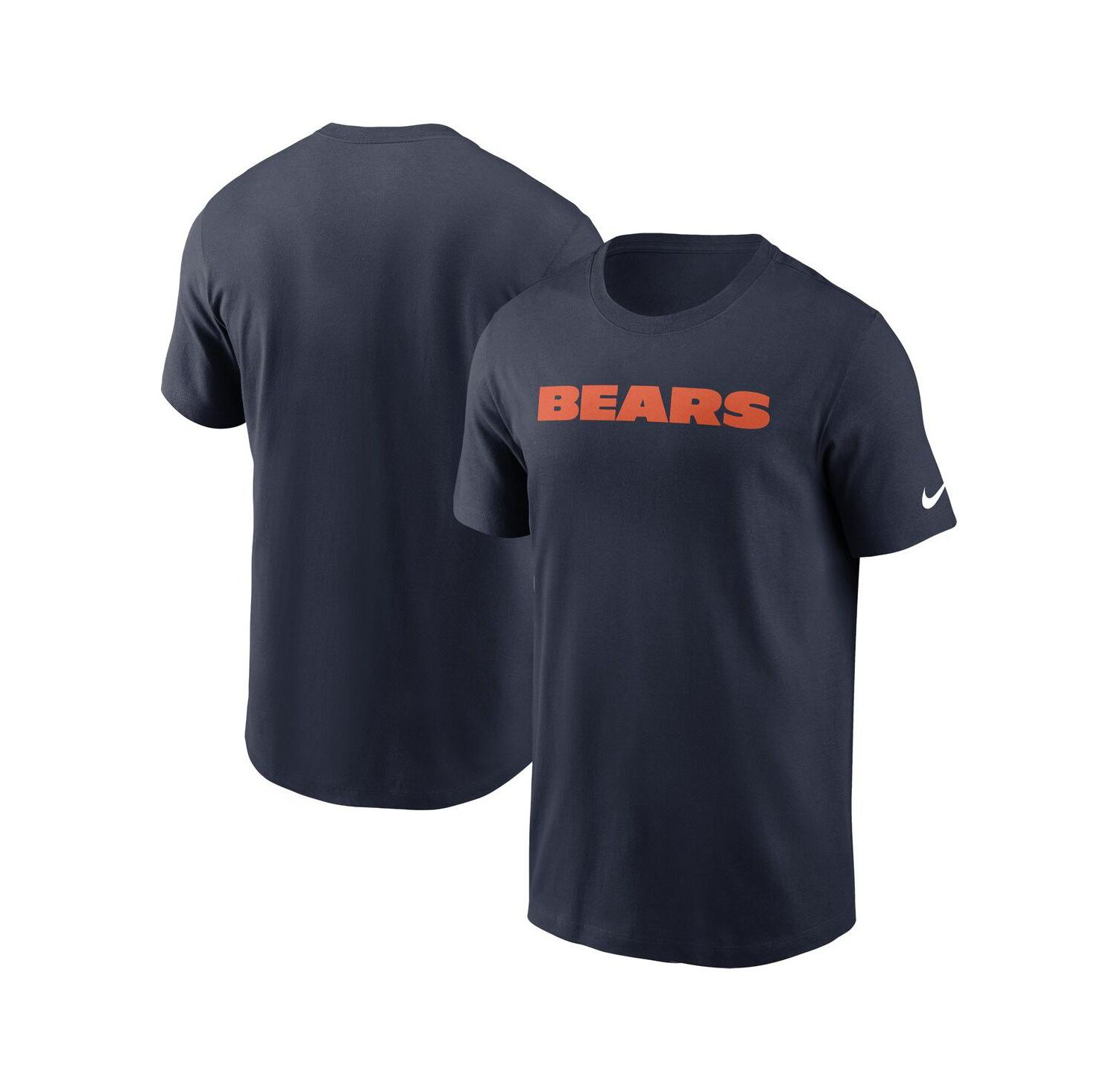 Men's Navy Chicago Bears Primetime Wordmark Essential T-Shirt