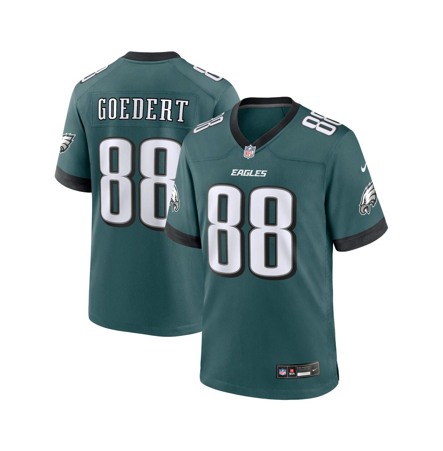 Мужской топ Fanatics Nike Dallas Goedert Midnight Green Philadelphia Eagles Team Game Jersey — фото 1