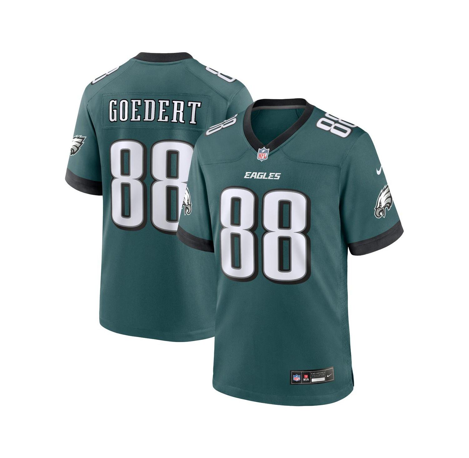 Nike Men's Dallas Goedert Midnight Green Philadelphia Eagles Team Game Jersey