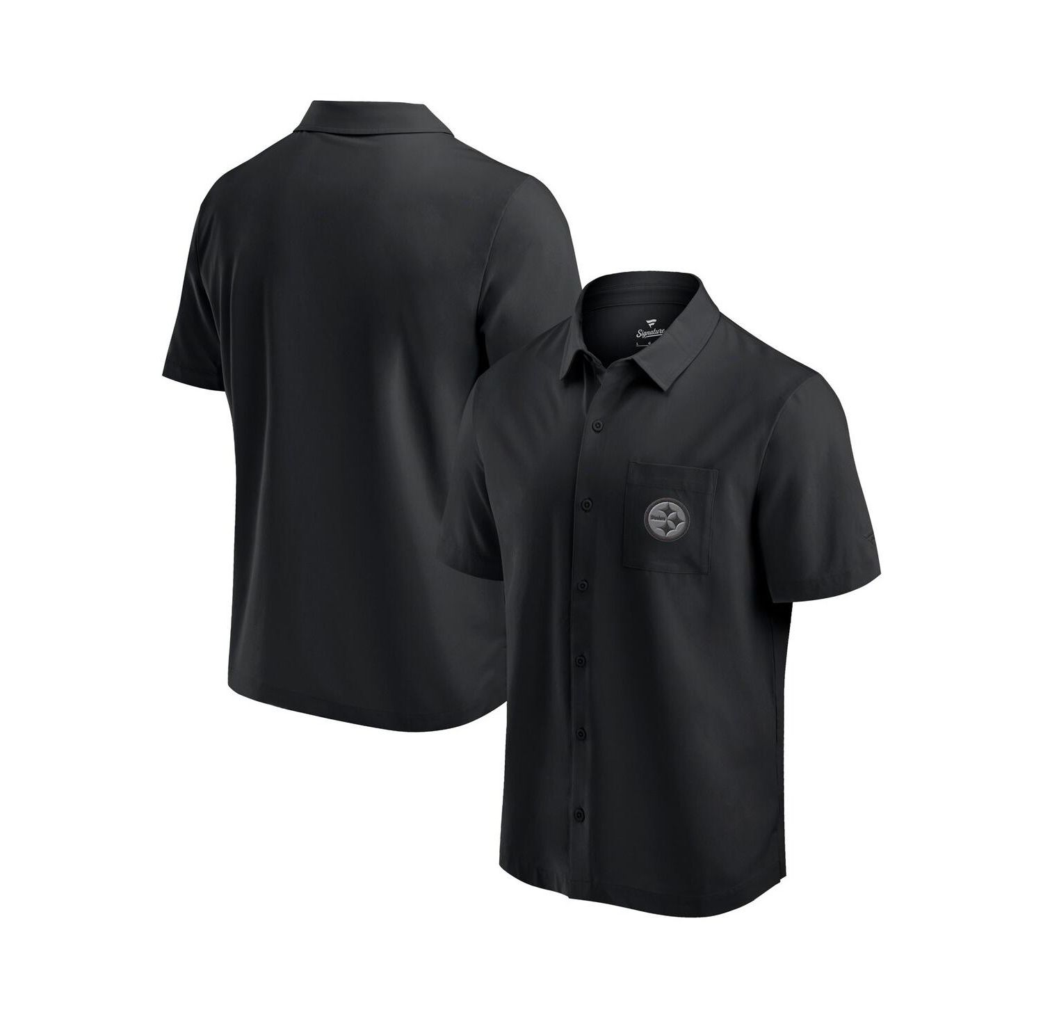Men's Black Pittsburgh Steelers Front Office Button-Up Shirt
