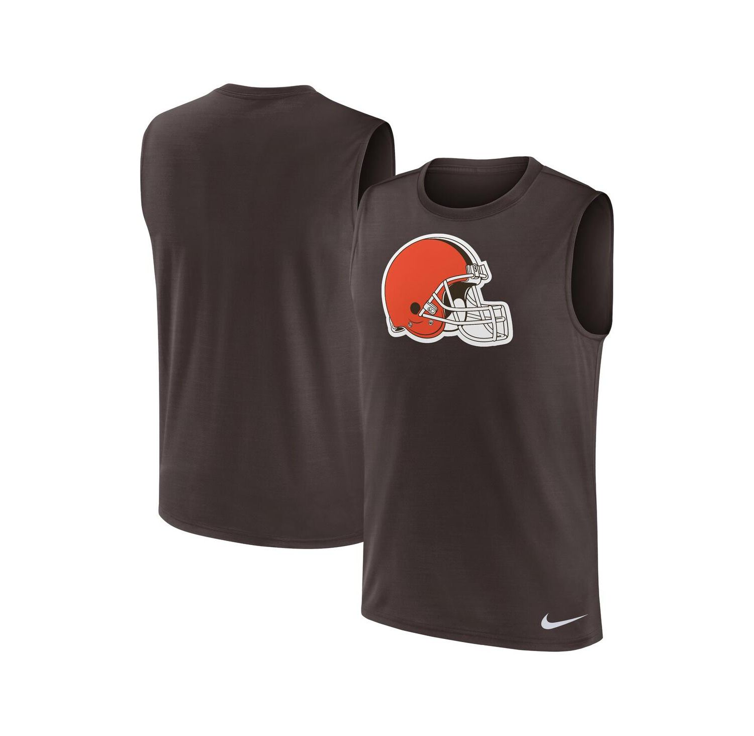 Men's Brown Cleveland Browns Blitz Legend Muscle Perform Tank Top