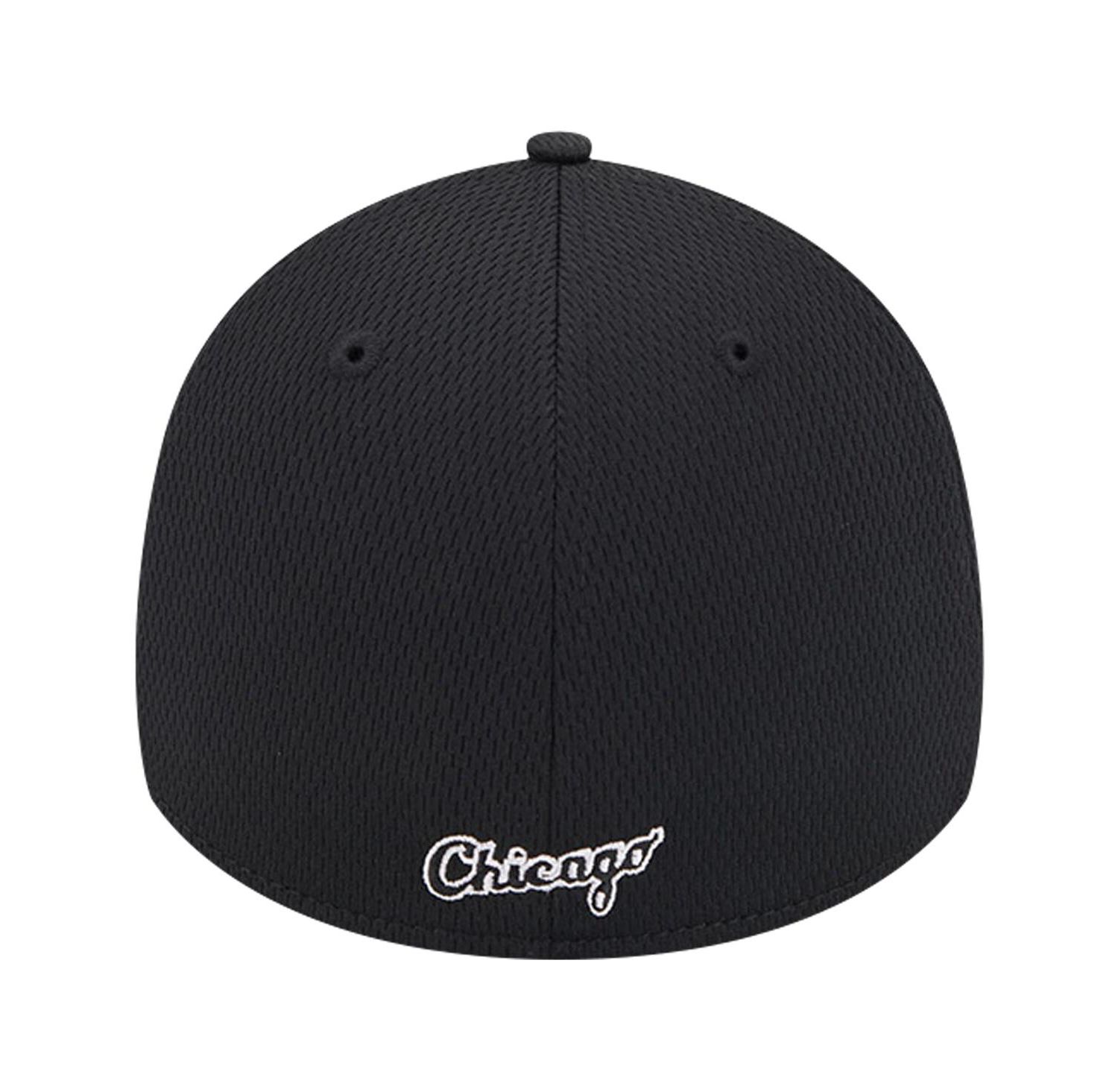 Men's Black Chicago White Sox Active Dash Mark 39THIRTY Flex Hat