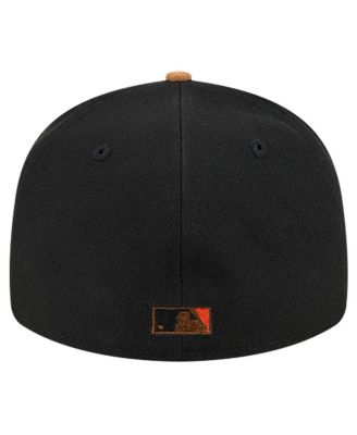 Men's Black San Francisco Giants Team Suede Visor Low Profile 59FIFTY Fitted Hat
