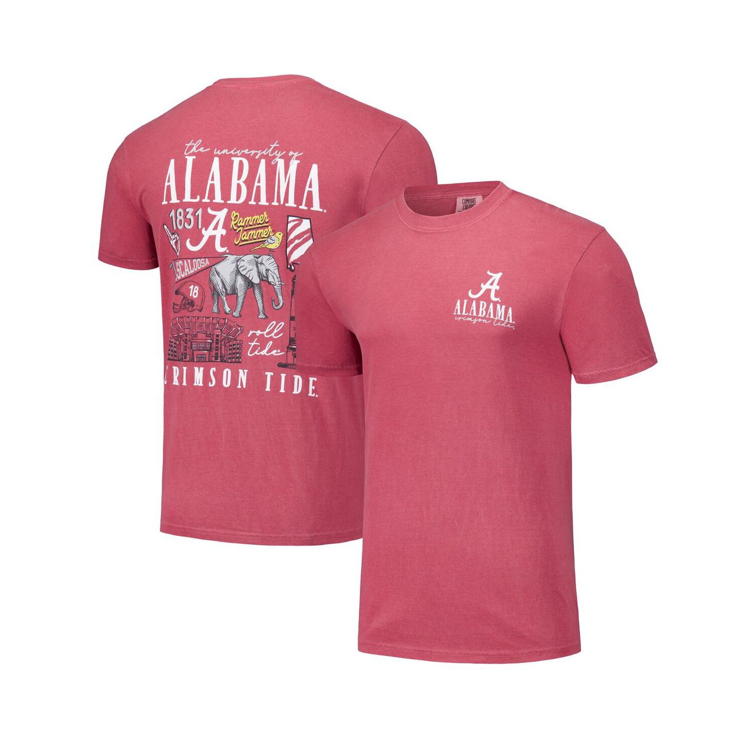 Men's and Women's Crimson Alabama Crimson Tide Hyper Local Campus Poster T-Shirt