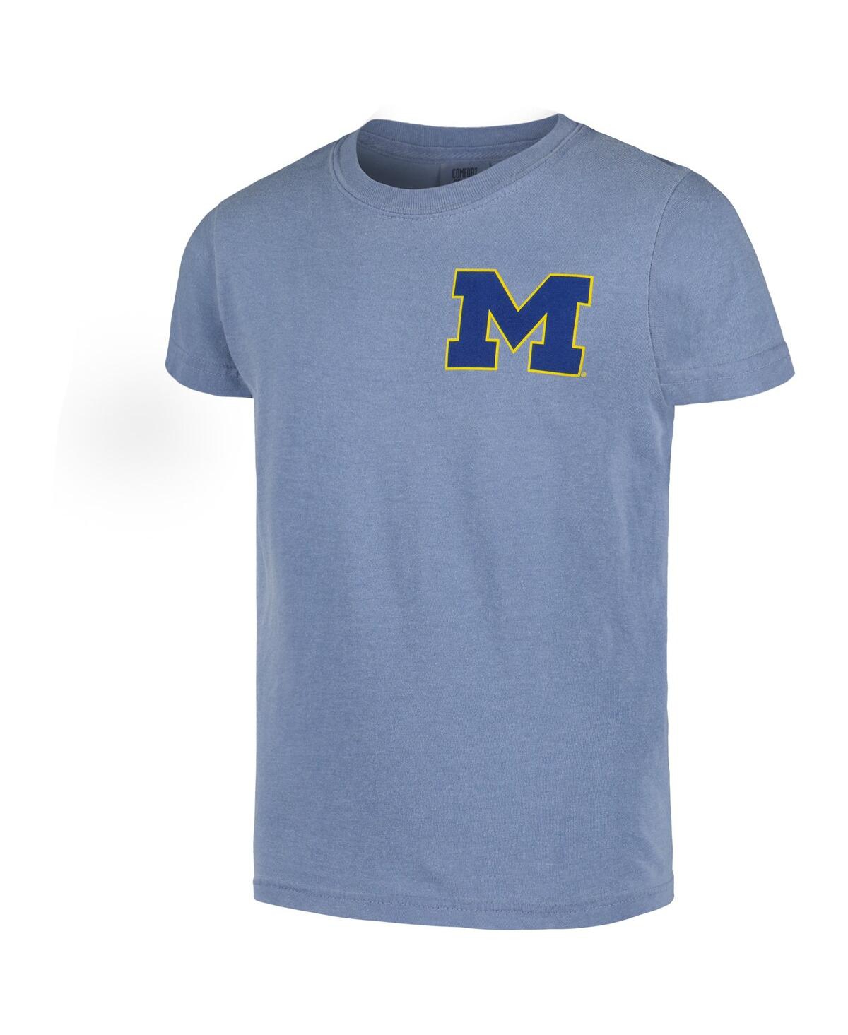 Image One Big Boys and GirlsMichigan Wolverines Hyperlocal Comfort Colors T-Shirt - Navy