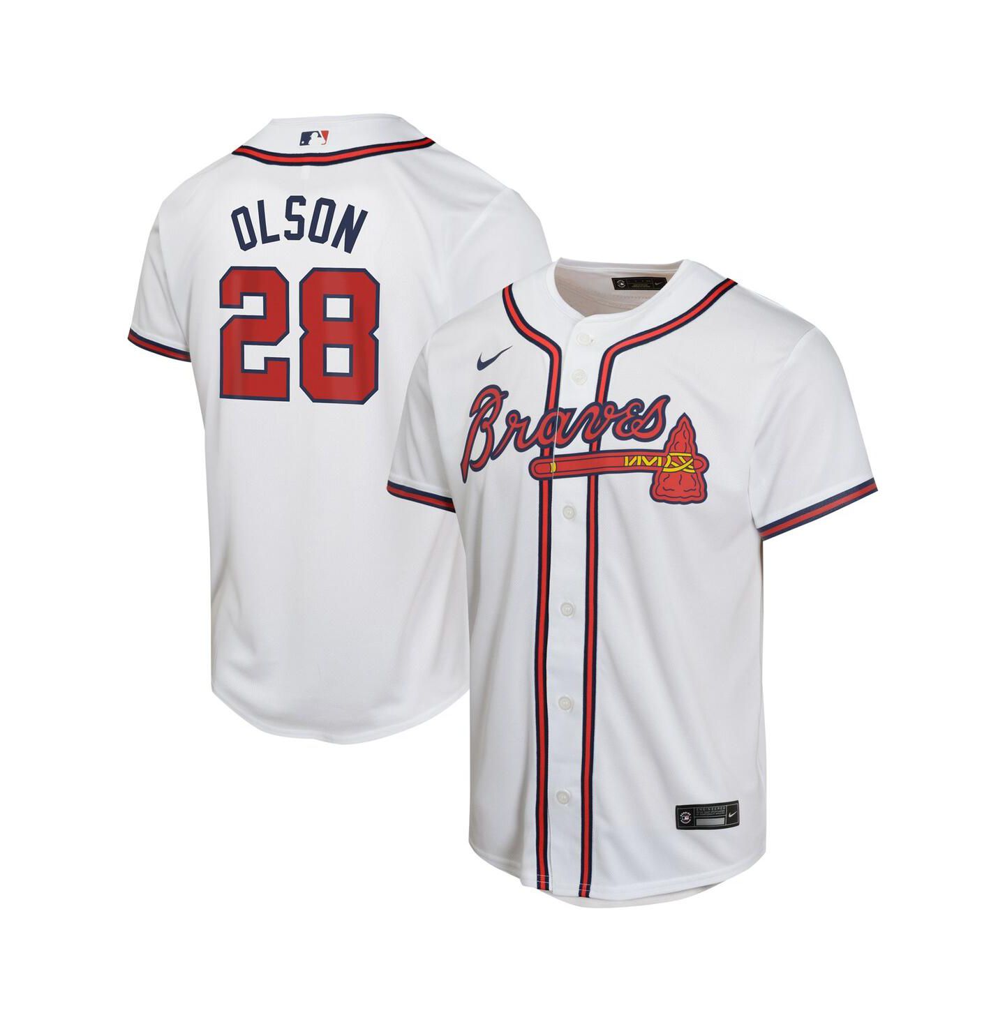 Детское джерси Nike Matt Olson Atlanta Braves Home Game Player, White — фото 1