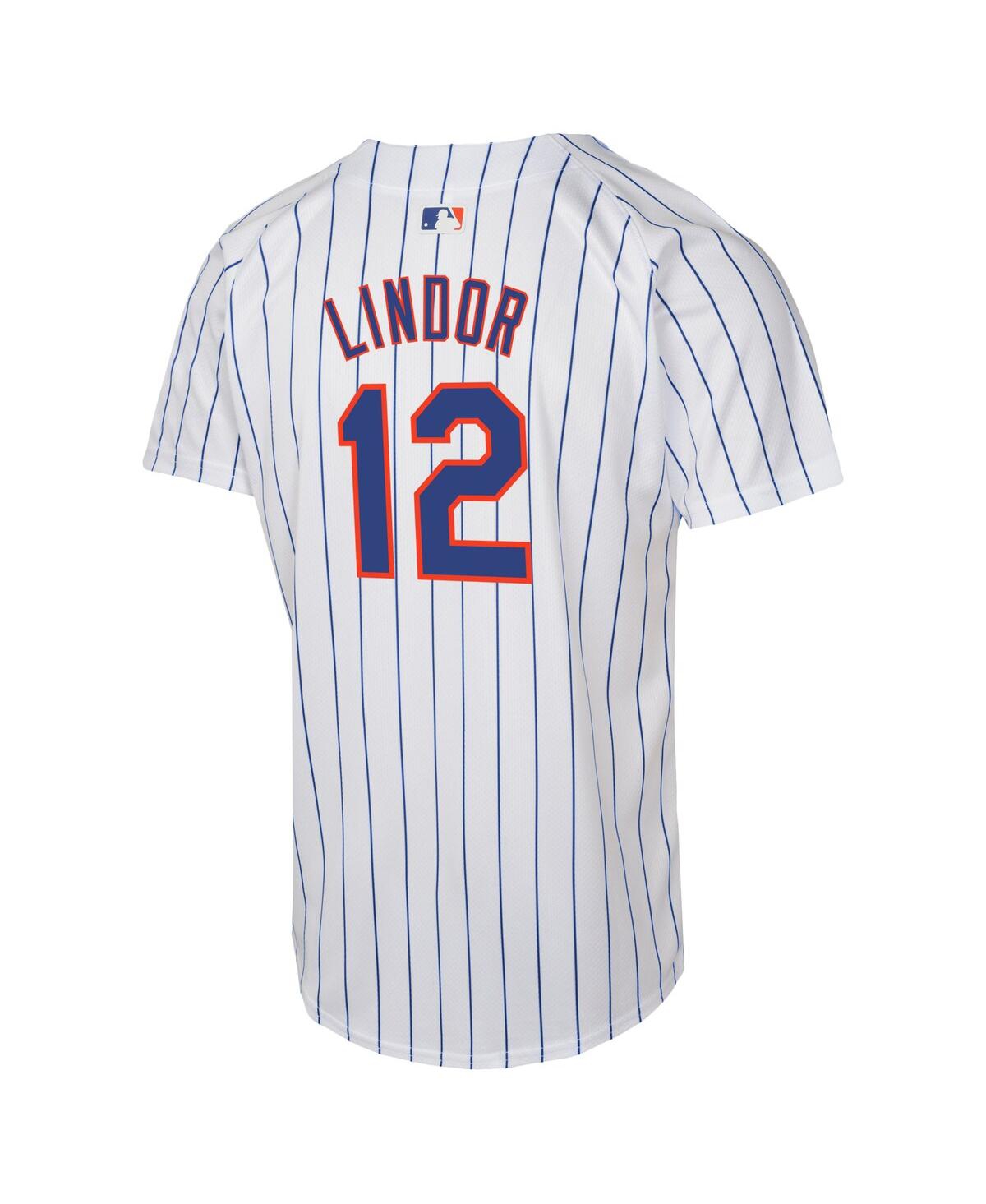 Nike Big Boys and Girls Francisco LindorNew York Mets Home Game Player Jersey - White