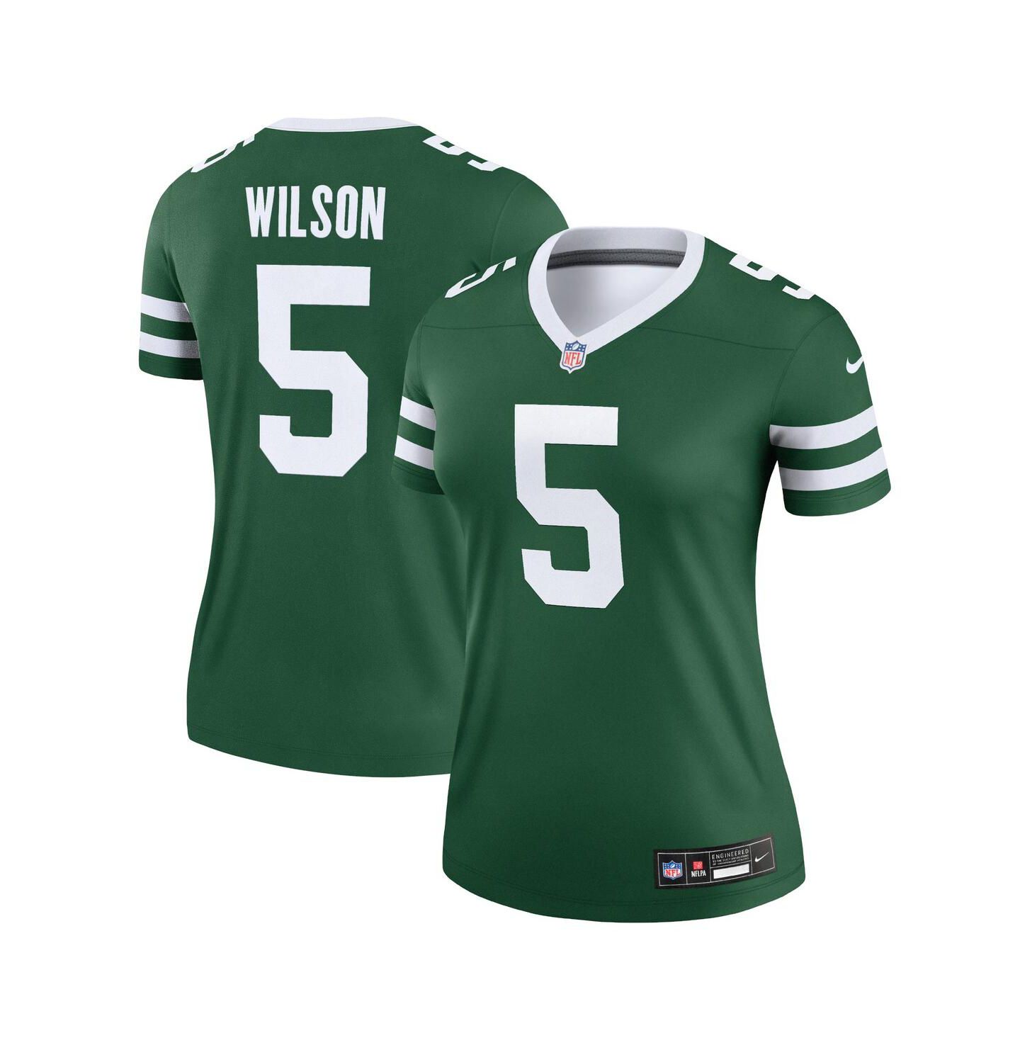 Женское джерси Nike Women's Garrett Wilson Legacy New York Jets Legend Jersey, цвет: Зелёный — фото 1