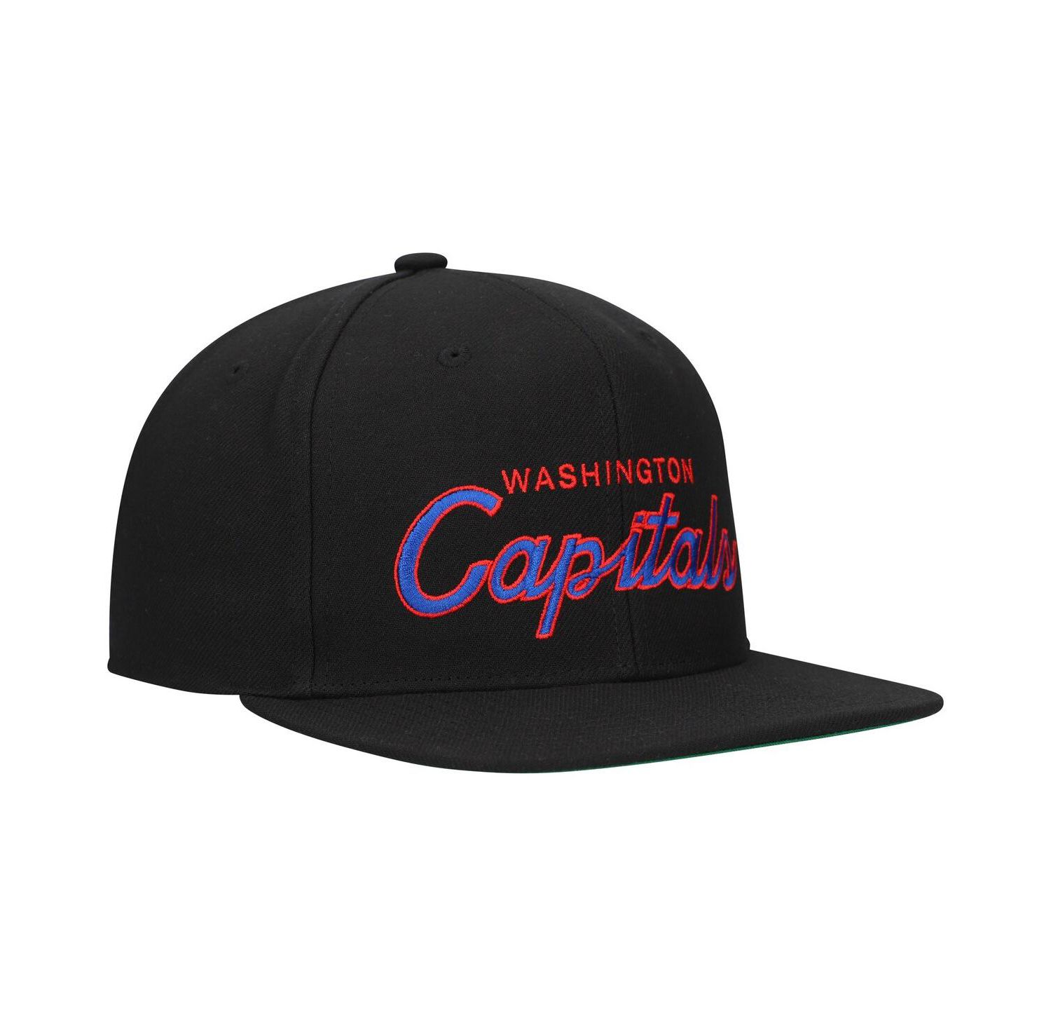 Men's Black Washington Capitals Core Team Script 2.0 Snapback Hat
