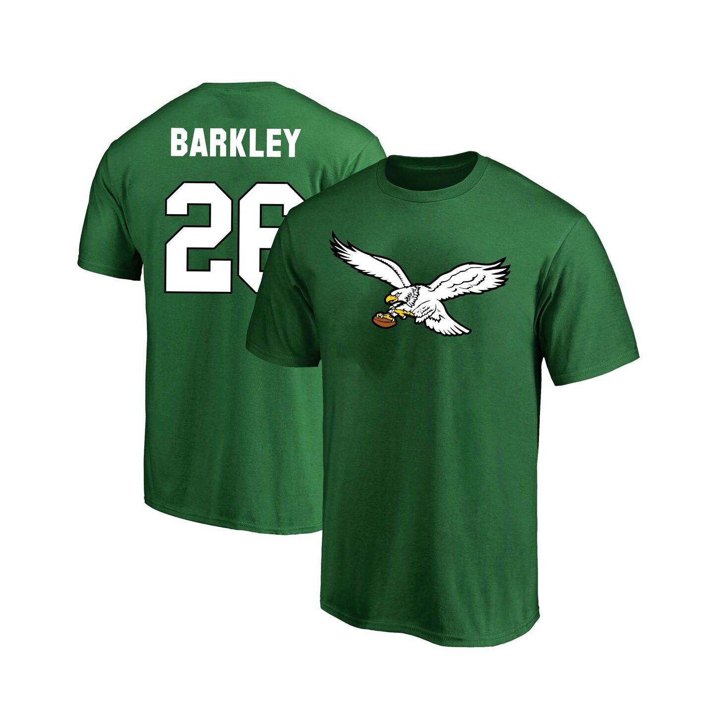 Мужская футболка Fanatics Saquon Barkley Kelly Green Philadelphia Eagles Big & Tall Name & Number — фото 1