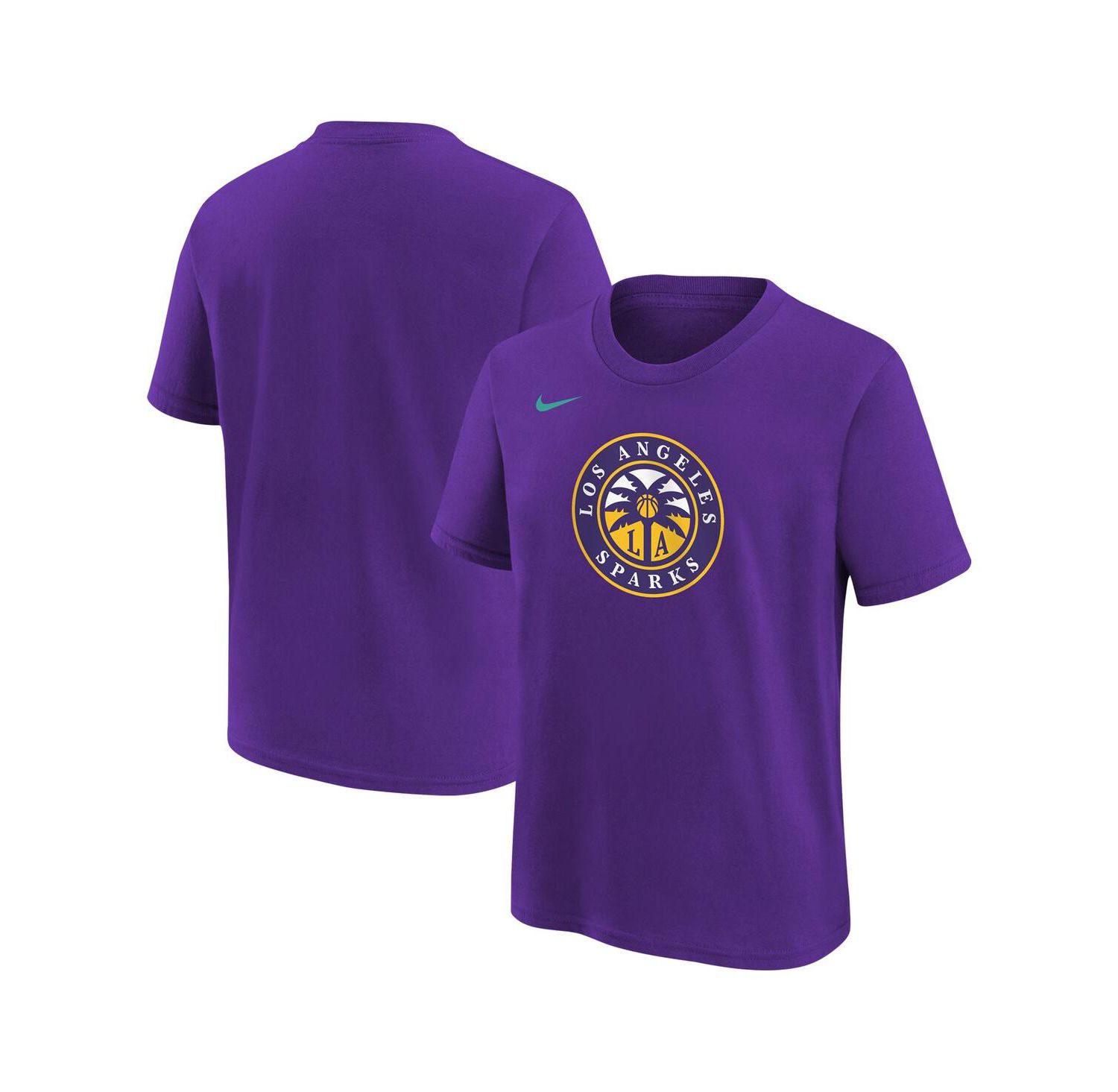 Big Boys and Girls Purple Los Angeles Sparks Essential Logo T-Shirt