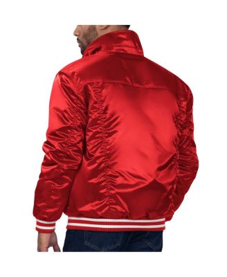 Men's x Red Boston Red Sox Silver Tab Satin Full-Snap Trucker Jacket