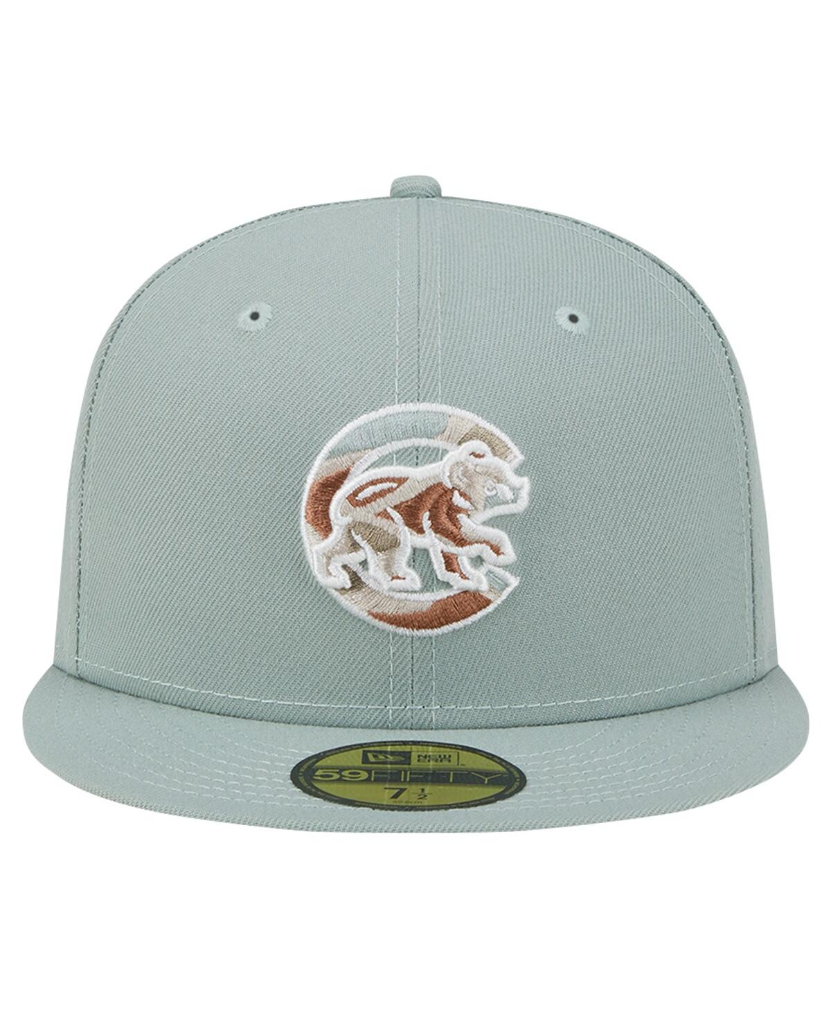 New Era Men'sChicago Cubs Spring Forest 59FIFTY Fitted Hat - Green