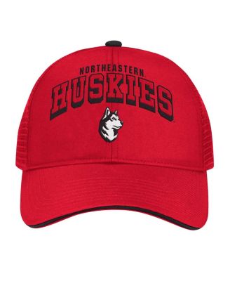 Men's Red Northeastern Huskies Wyatt Primary Team Trucker Adjustable Hat