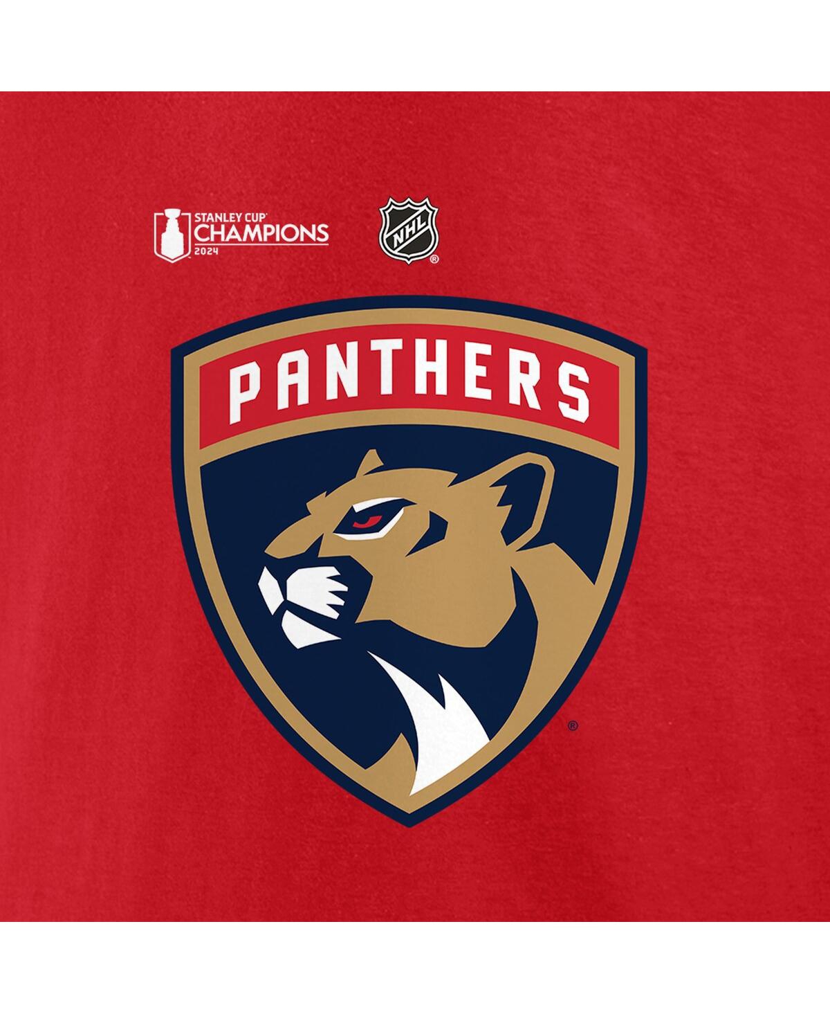 Fanatics Men's Carter VerhaegheFlorida Panthers 2024 Stanley Cup Champions Authentic Stack Name Number T-Shirt - Red