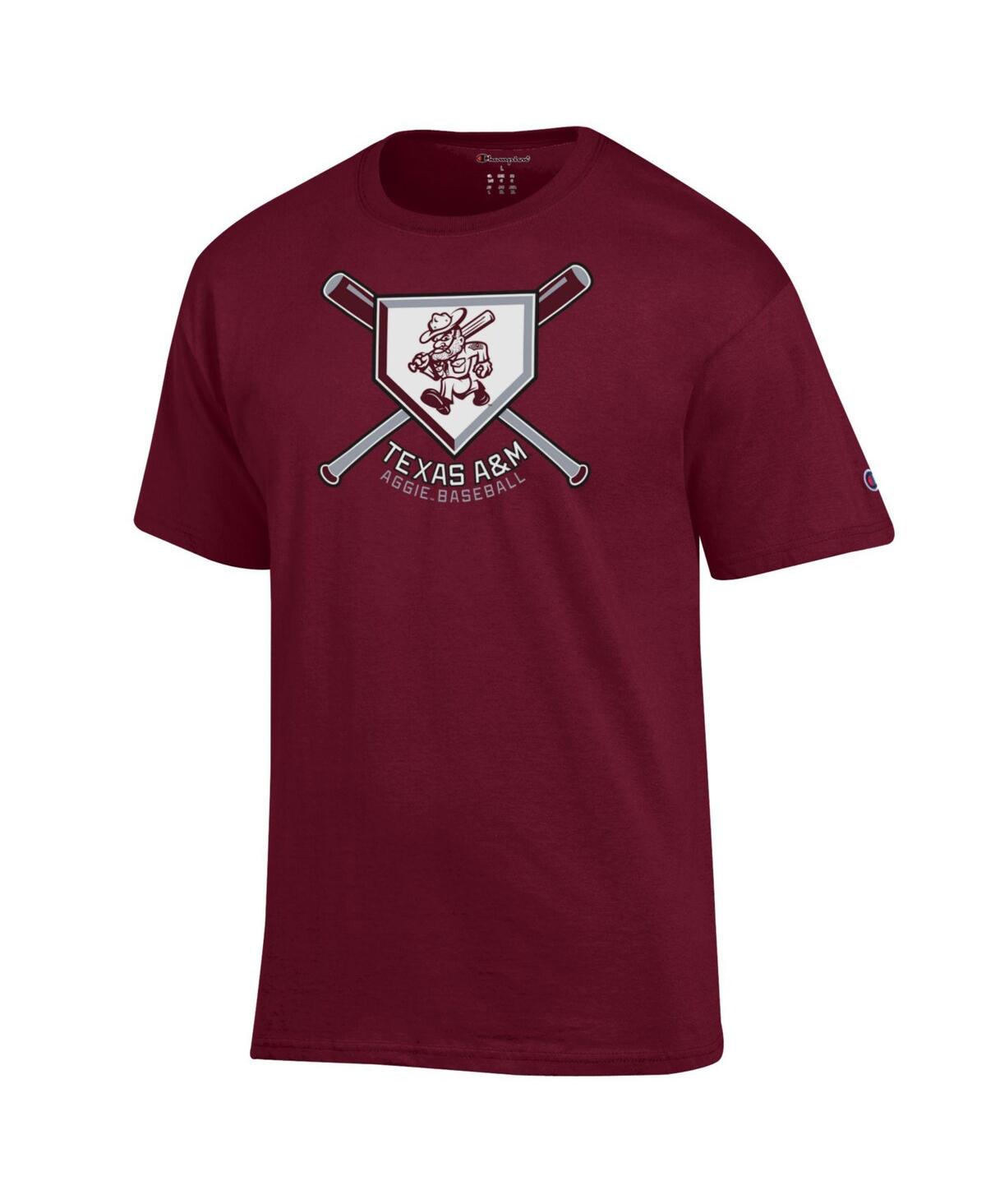 Champion Men's Maroon Texas A M Aggies Ol' Sarge Baseball Homeplate T-shirt In Maroon
