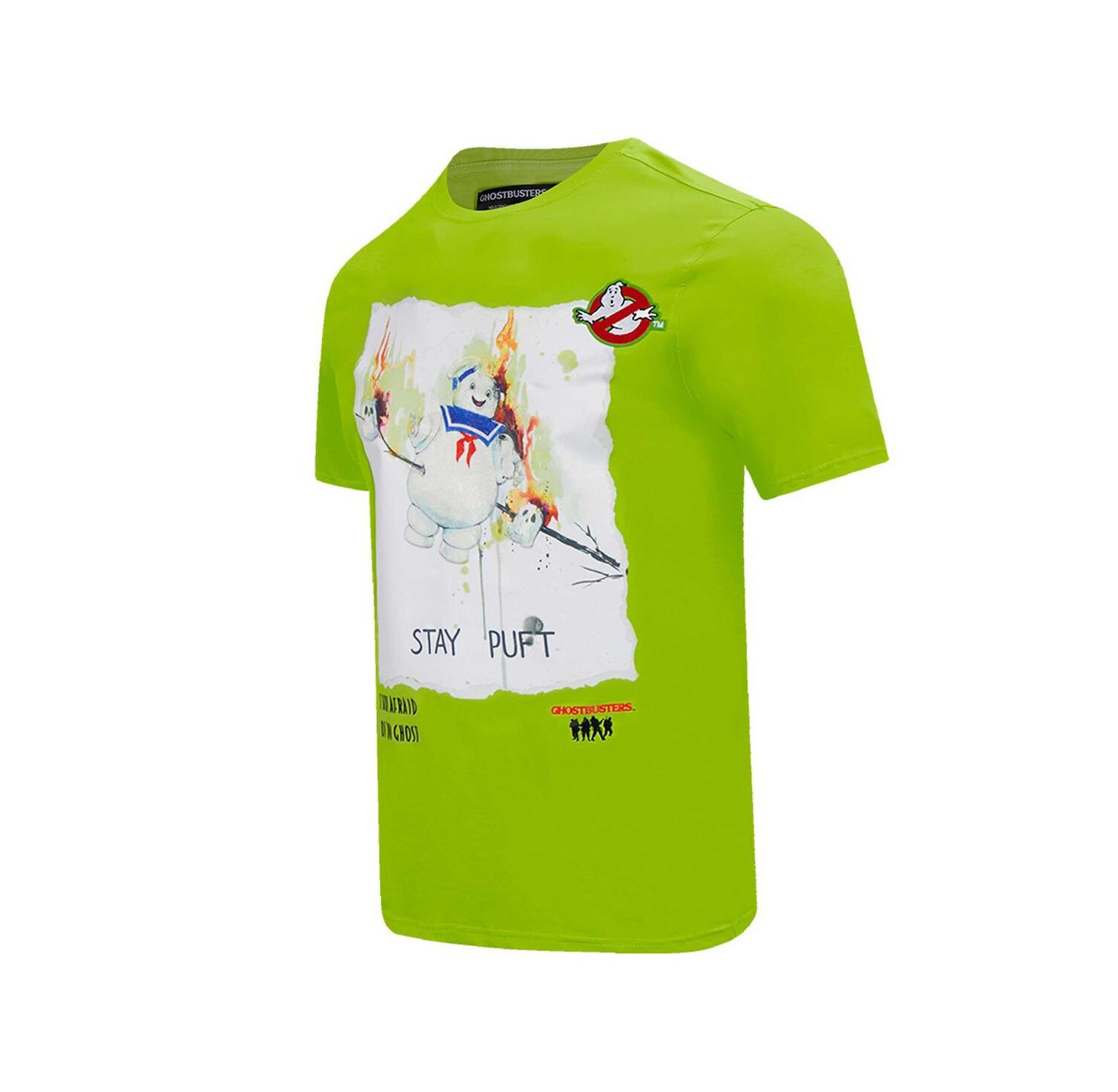 Men's and Women's Green Ghostbusters Marshmallow T-Shirt