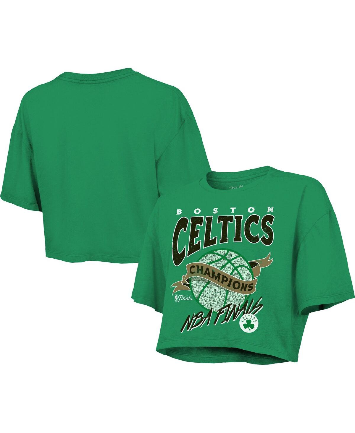Threads Women's Kelly Green Boston Celtics 2024 Nba Finals Champions Boxy Cropped T-Shirt - Kelly Green