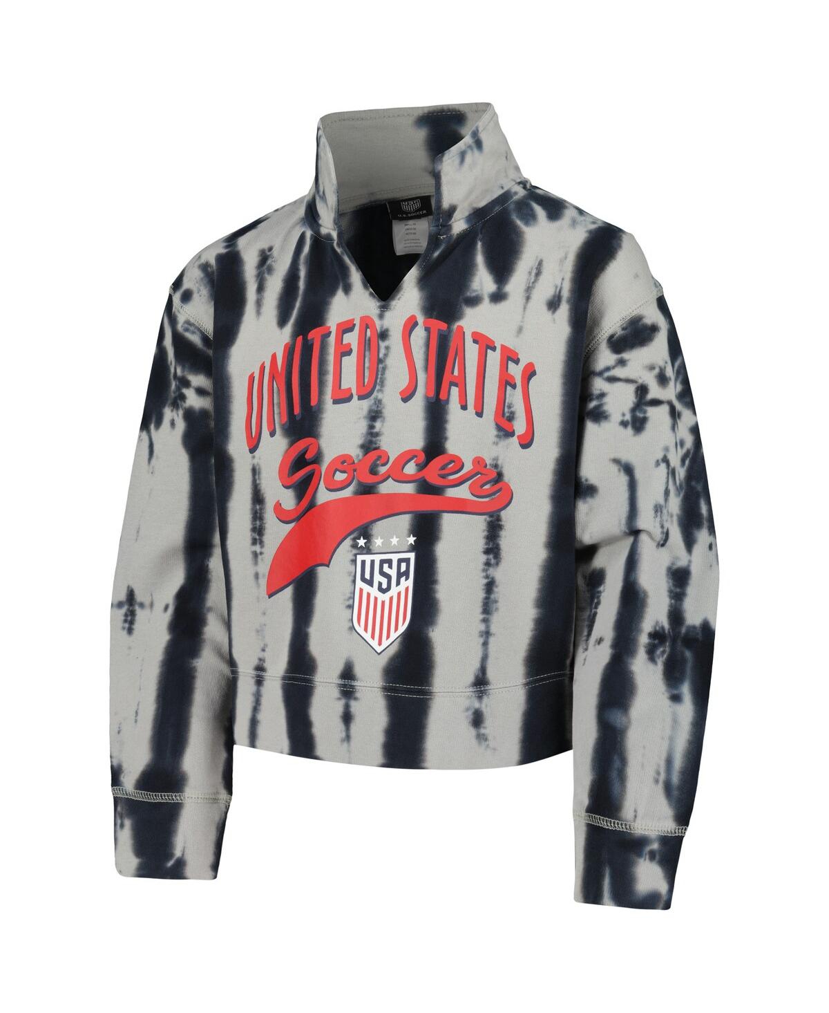 Outerstuff Big Boys and GirlsUswnt Big League V-Neck Pullover Sweatshirt - Gray
