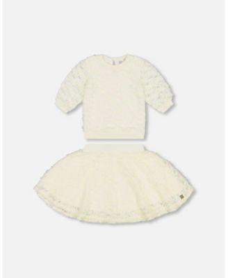 Deux Par Deux Eyelet Dress - White Deux Par Deux Eyelet Dress - White