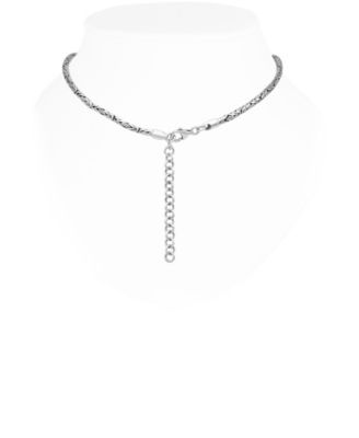 Bali Filgree with Borobudur Chain Necklace in Sterling Silver with 18K Gold