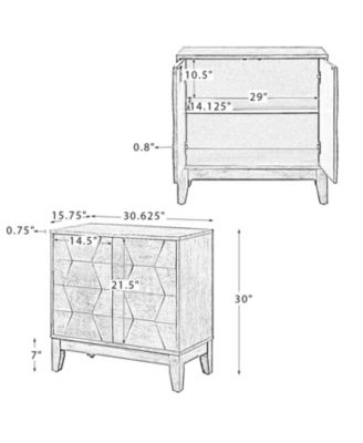 Contemporary Martina 30" Tall 2-Door Accent Cabinet with Ample Storage Space
