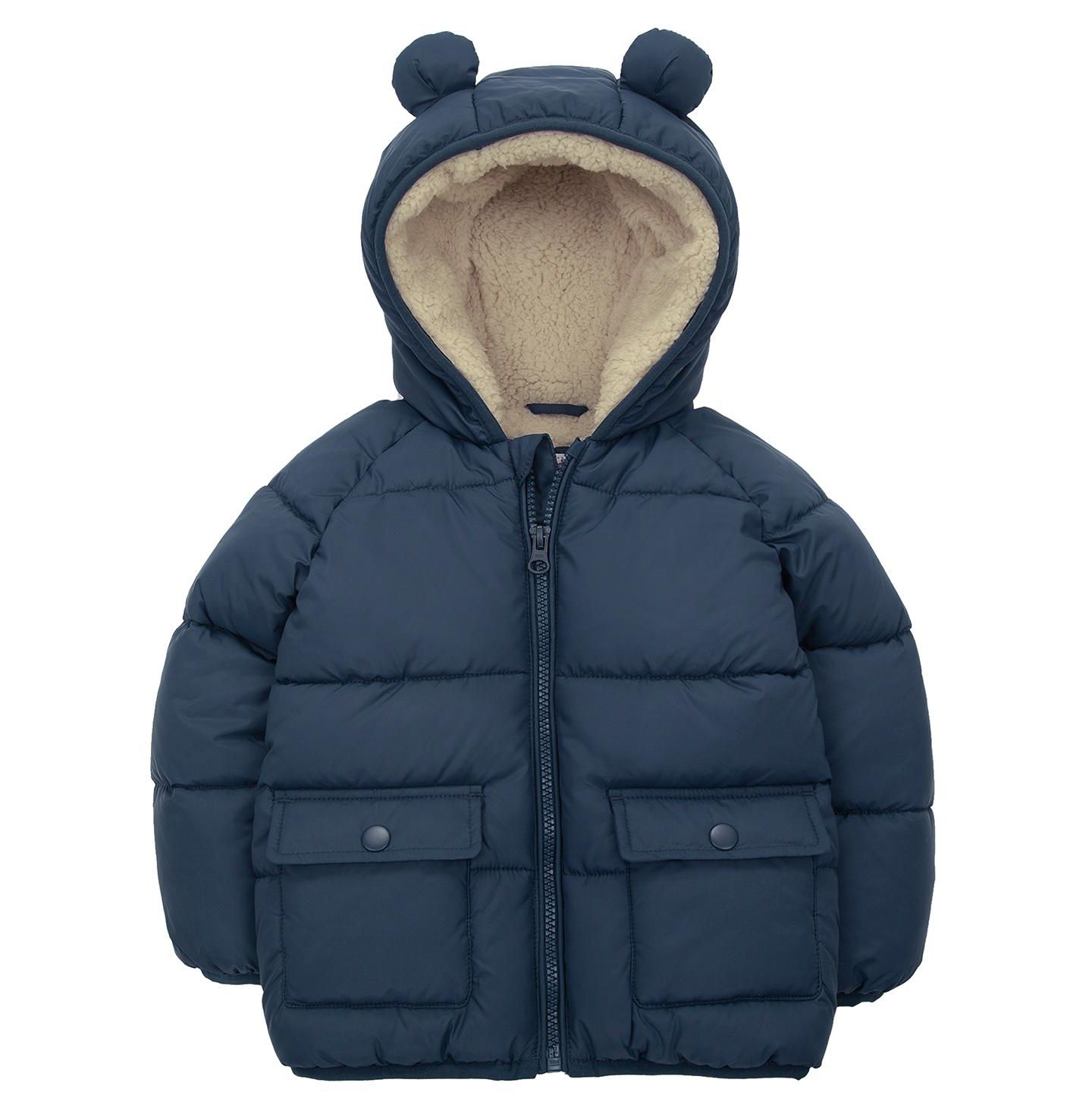 Куртка Rokka&Rolla Sherpa Fleece Lined Puffer Jacket 6-24M для мальчиков-малышей, цвет: Тёмно-синий — фото 1