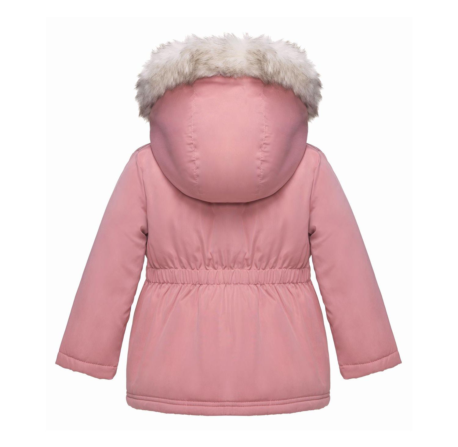Baby Girls Puffer Jacket with Sherpa Fleece Lining 6-24M