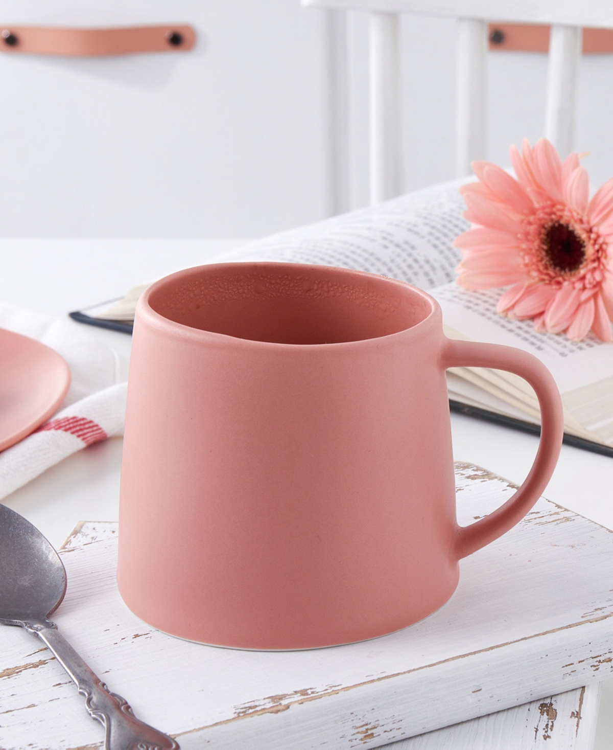Stone Lain Delilah Porcelain Mugs, Set Of 6 In Terracotta