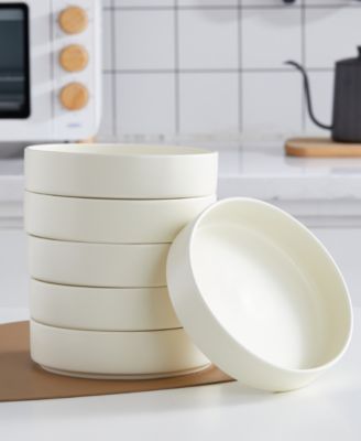 Stone Lain Stella Porcelain Pasta Bowls, Set of 6