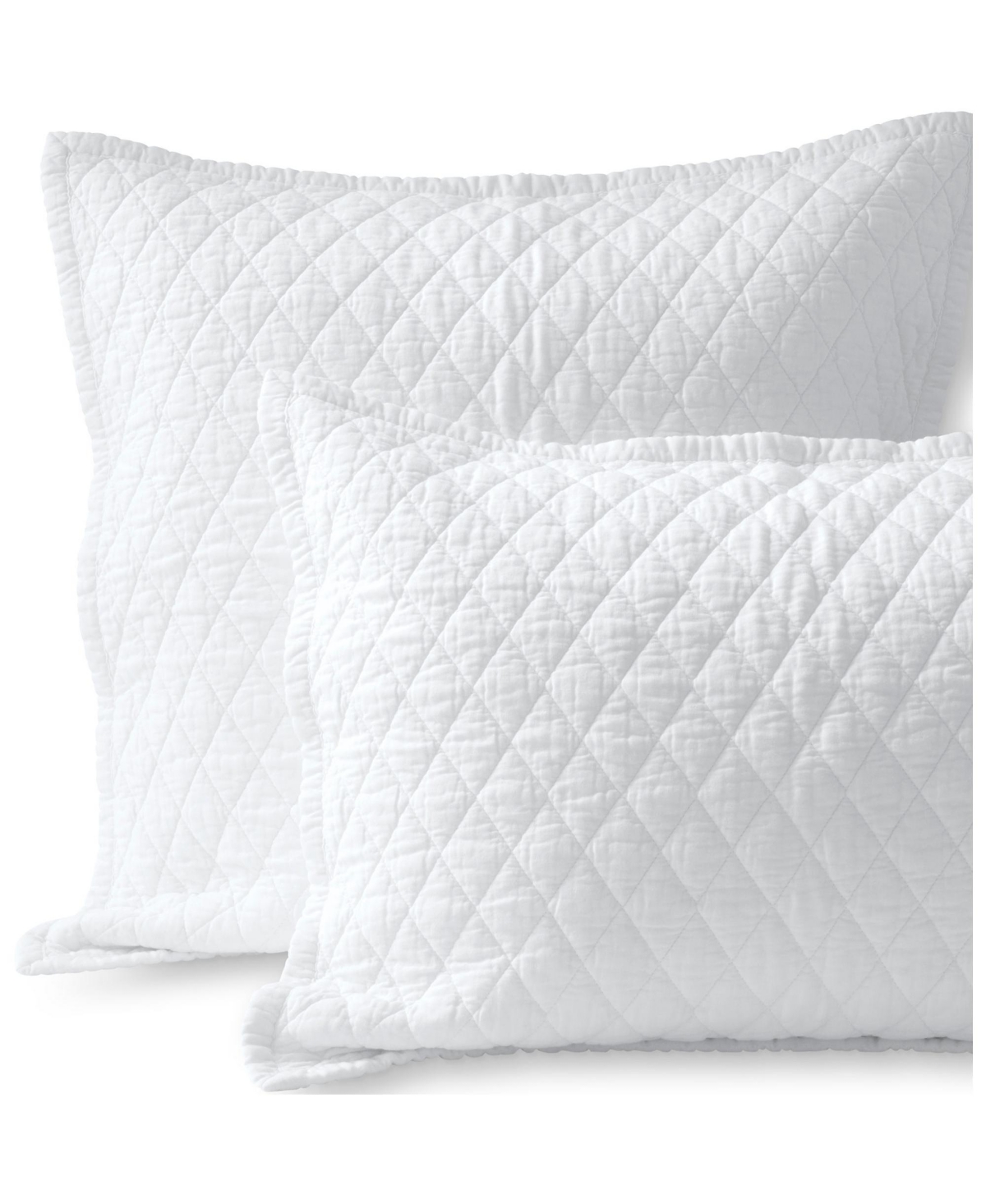 Solid Diamond Double Voile Pillow Sham - Shale gray