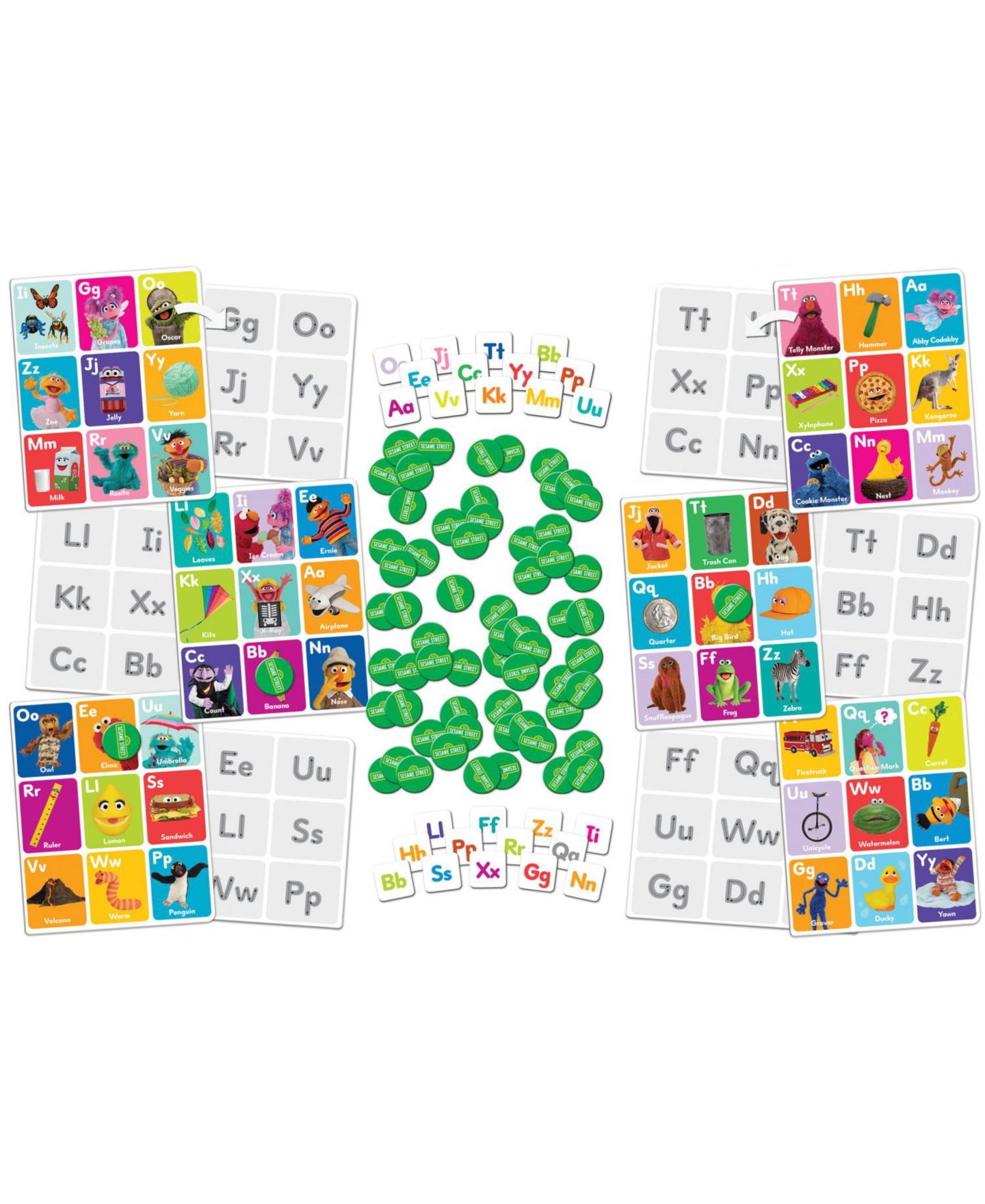 Детская настольная игра MasterPieces Puzzles Sesame Street Alphabet Bingo Letter Matching Board Game, Ages 3+, цвет: Разноцветный — фото 3
