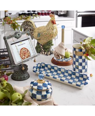 Royal Check Wood Paper Towel Holder