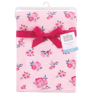 Girls Quilted Multi-Purpose Swaddle, Receiving, Stroller Blanket