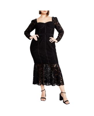 CITY CHIC Plus Size Lace Valencia Dress - Macy's
