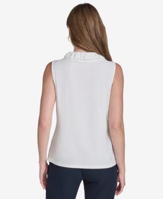 トップス melt the lady tie neck ribbon sleeveless Tommy Hilfiger Women's Sleeveless Tie-Neck Blouse - Macy's