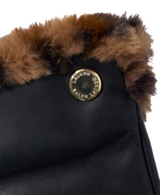 Women's Plush Lined Leather Gloves