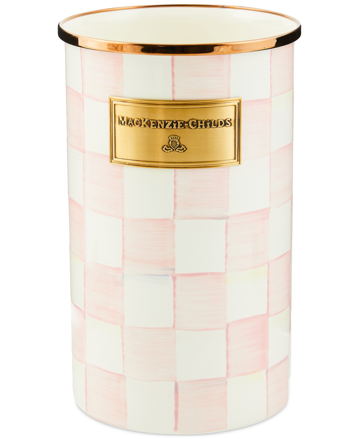 Mackenzie-childs Rosy Check Enamel Utensil Holder In No Color