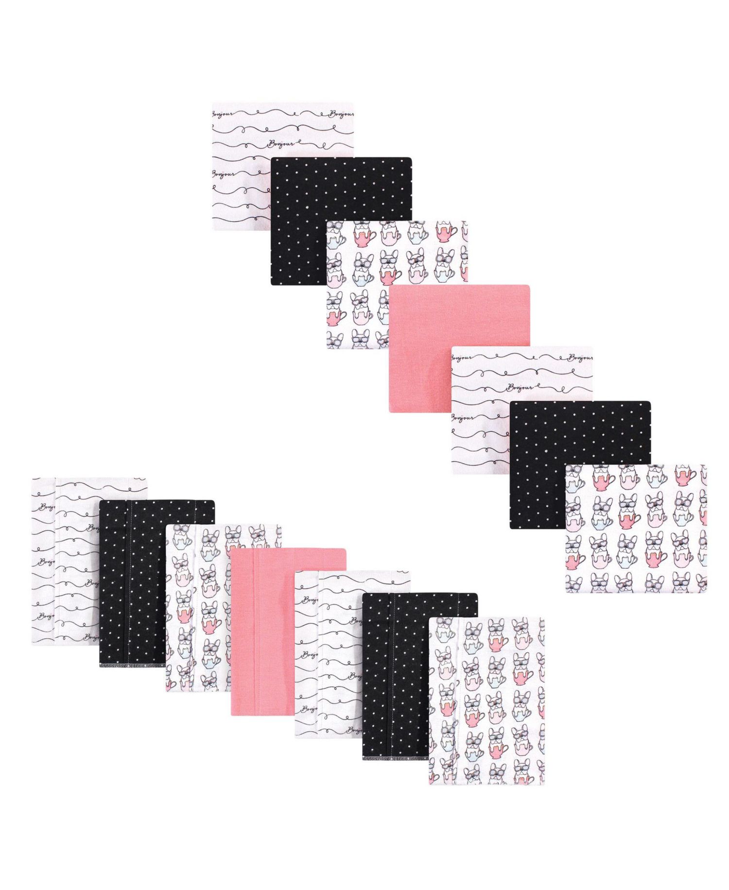 14Pc Burp Cloths and Receiving Blankets