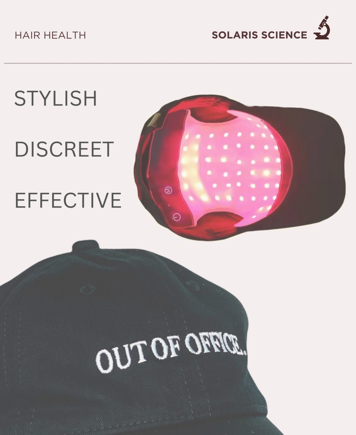 Shop Solaris Laboratories Ny Intensive Led Hair Boost Hat Supporting Density In Black