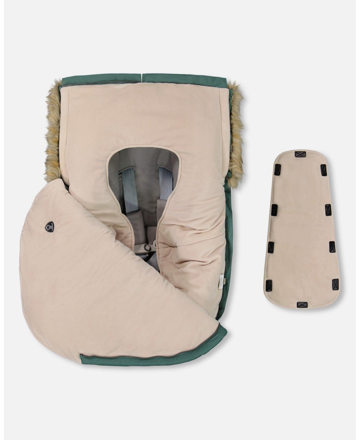 Deux par Deux Baby Unisex Bunting BagDesigned For Car Seat - Silver pine