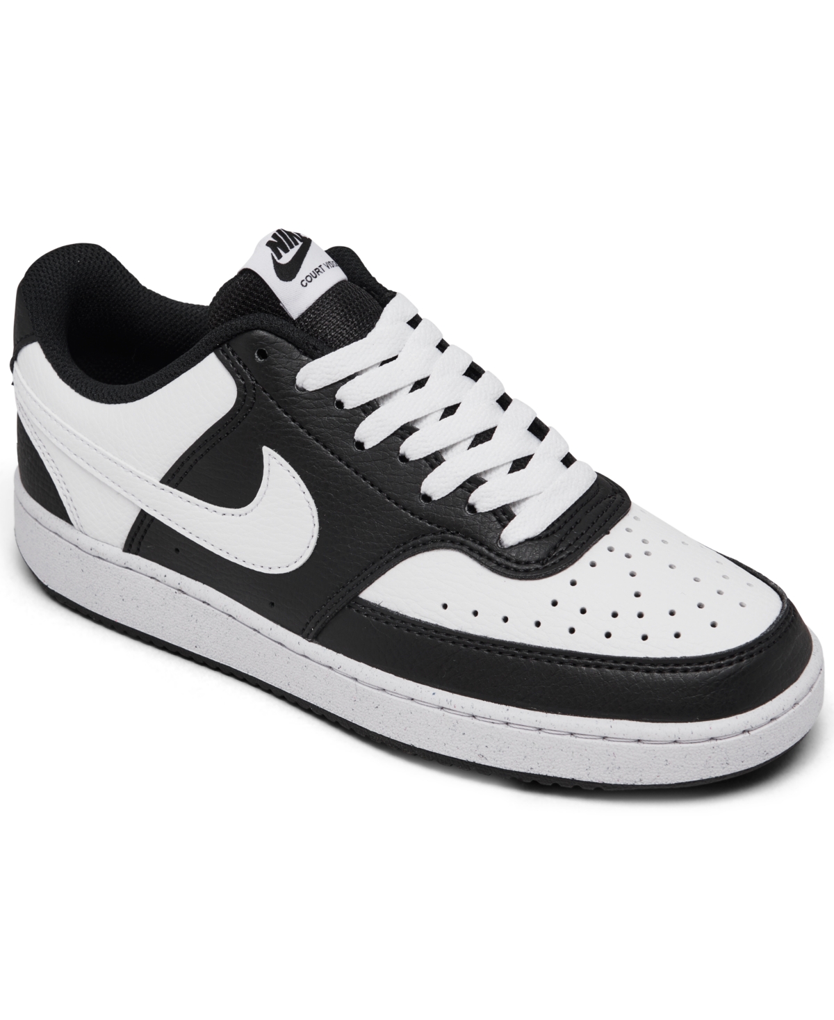 Women's Court Vision Low Next Nature Casual Sneakers from Finish Line - Black/White