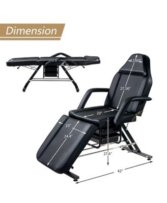 3-Section Salon Chair with Trays & Stool