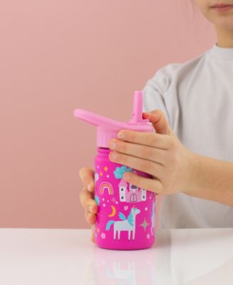 Kids Stainless Steel Water Bottle with Straw Lid, 12oz