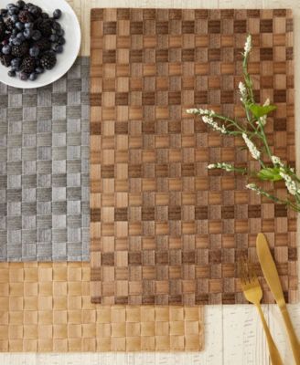 Basketweave Woven Placemat Set of 4