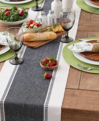 Dobby Stripe Ribbed Table Runner, 13"x72 "