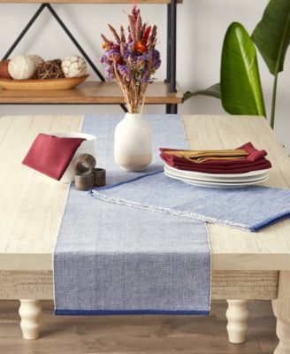 Design Imports Fine Ribbed Table Runner 13x72 inches
